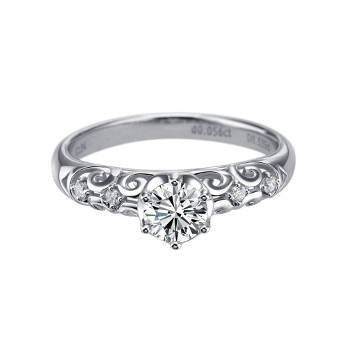 Rring crafted in gleaming 14K white gold